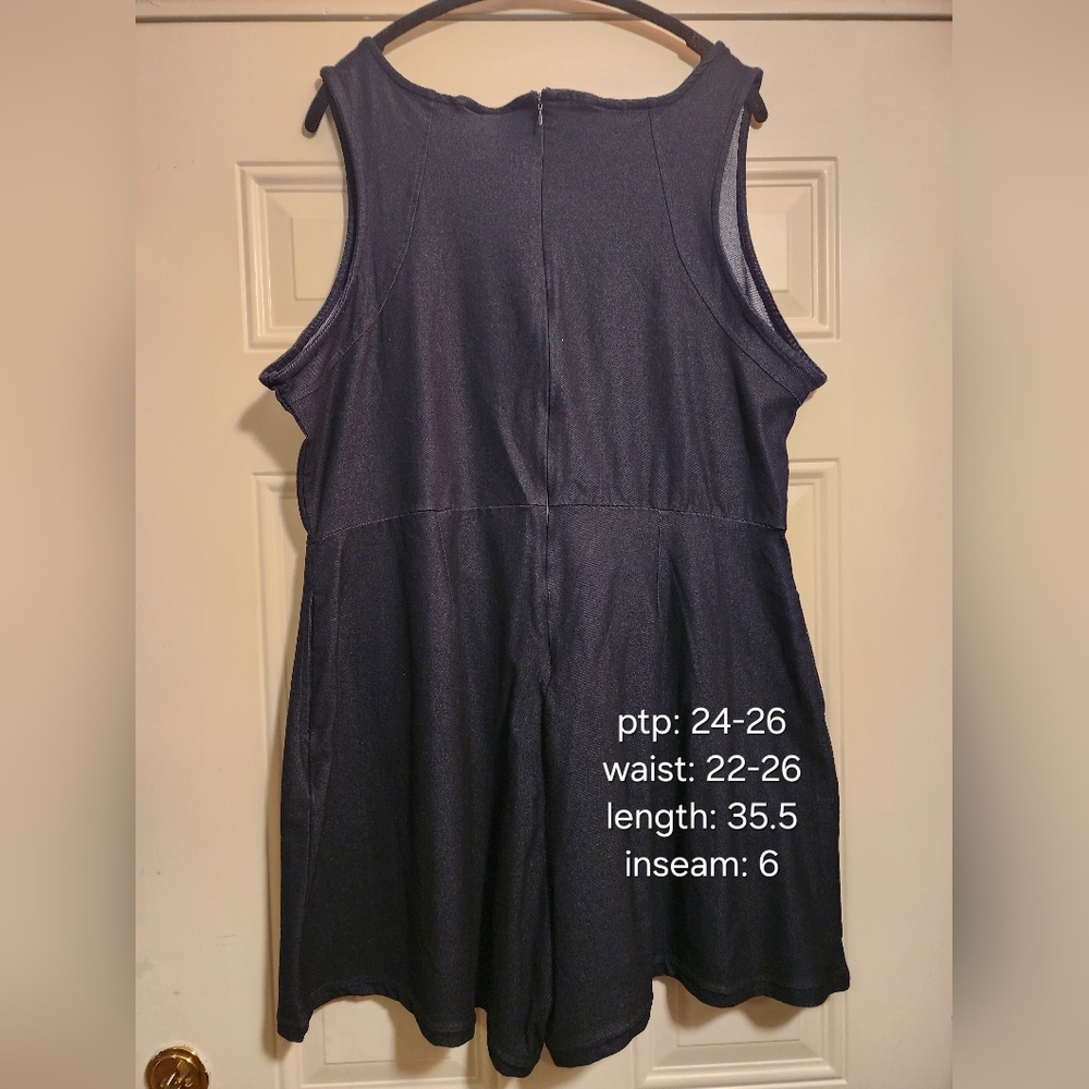 Ashley Stewart Denim Romper - Picture 2 of 4